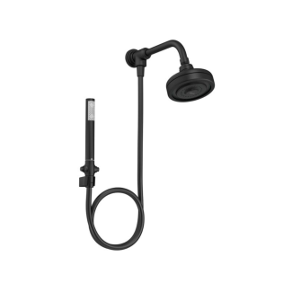 KIT CHUVEIRO PAREDE BLACK MATTE C/ DESVIADOR ACQUA PLUS REDONDO Deca Metal 1990.BLMT.STDKIT.N 