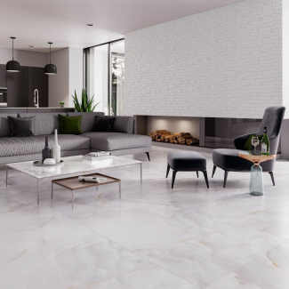 PORCELANATO POLIDO ONIX BIANCO 90X90 LUX RETIFICADO A Biancogres CD0599B1