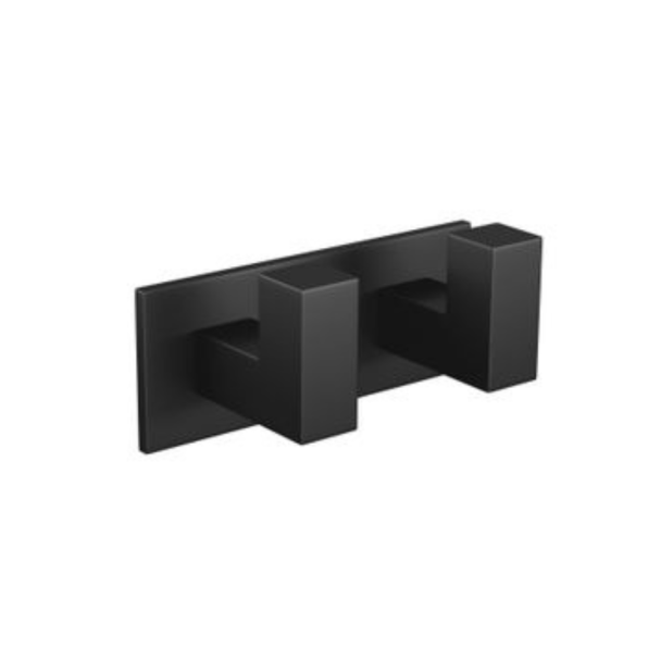 CABIDE DUPLO BLACK MATTE QUADRATTA Deca Metal 2062.BL83.MT