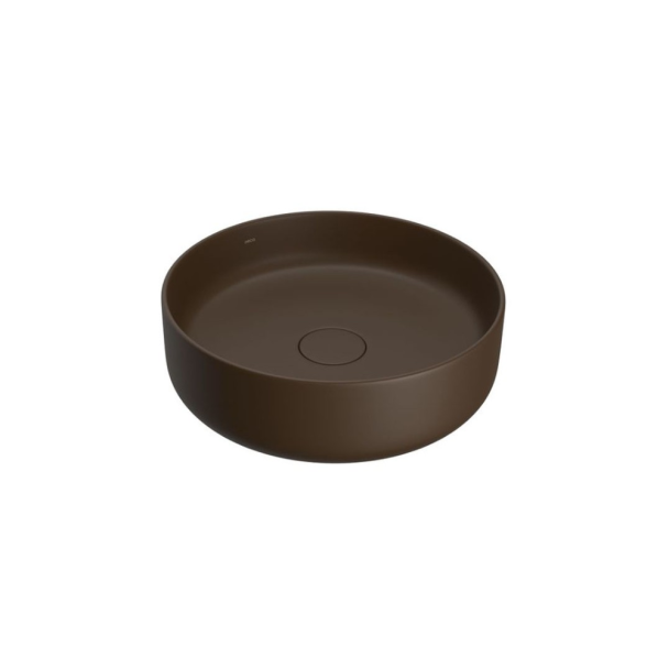 CUBA DE APOIO 40CM REDONDA MARROM FOSCO SLIM C/ MESA Deca Louça São Paulo L.12040.M.22