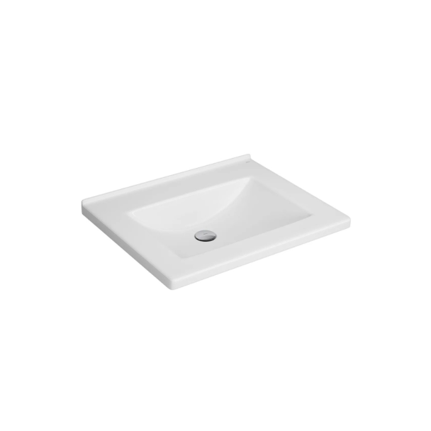 CUBA DE SOBREPOR 570X460MM RETANGULAR BRANCA C/ MESA Deca Louça São Paulo L.940.17