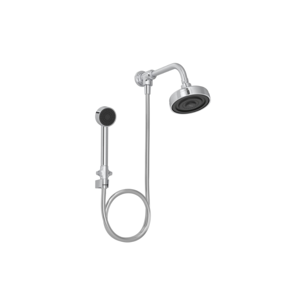 KIT CHUVEIRO PAREDE CROMADO C/ DESVIADOR ACQUA PLUS REDONDO Deca Metal 1990.C.STD.KIT.N
