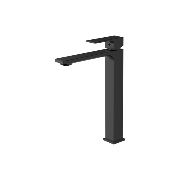 MISTURADOR MONOCOMANDO QUADRADO BLACK MATTE LINEARE BICA ALTA P/ LAVATORIO AJ DESIGN WPS168C80PA