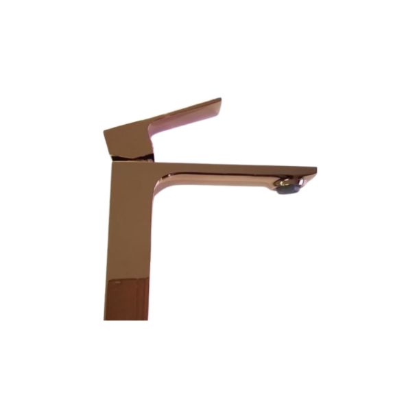 MISTURADOR MONOCOMANDO QUADRADO ROSE GOLD LINEARE BICA BAIXA P/ LAVATORIO AJ DESIGN WPS168080DG