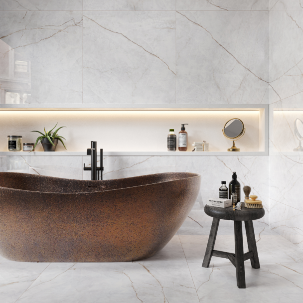 PORCELANATO LUX CRISTALLO QUARTZ 90X90 RETIFICADO A Biancogres CD0257Q1