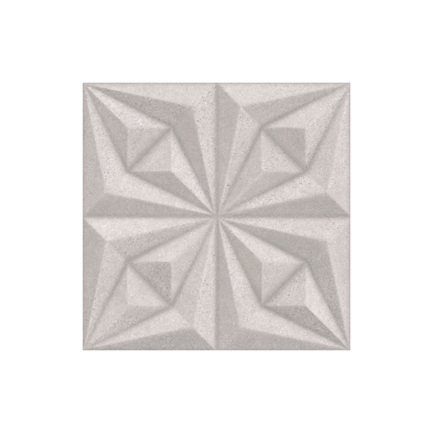 PORCELANATO RELEVO DRAPEADO BETON CAIXA C/ 2 PEÇAS 58X58 RETIFICADO A Ceusa 5066072A