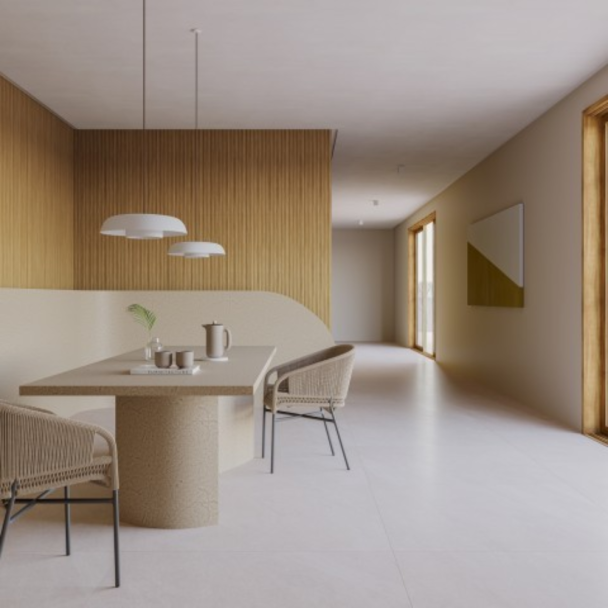 PORCELANATO SATIN AREZZO BEIGE 120X120 RETIFICADO A Biancogres BW0911B1