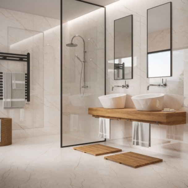 PORCELANATO SATIN GOLDEN BEIGE 90X90 RETIFICADO A Biancogres CC0020T1