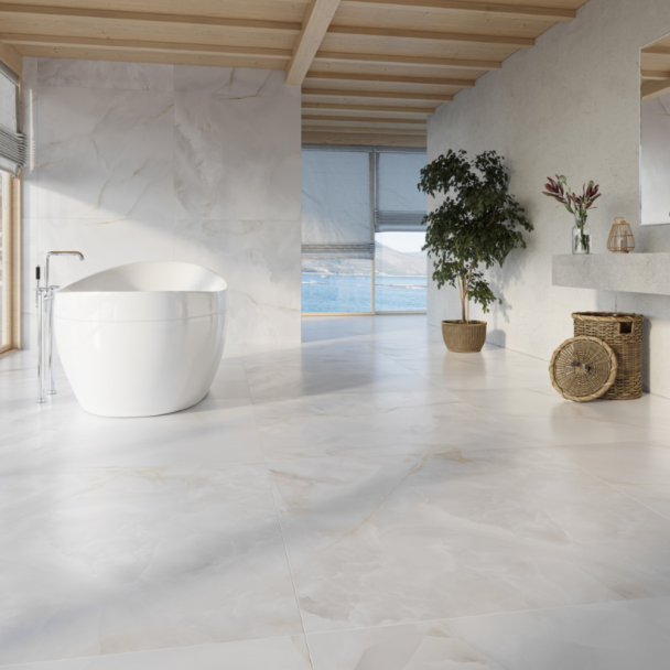 PORCELANATO SATIN ONIX BIANCO 120X120 RETIFICADO GALLERIA A Biancogres BW0599I1