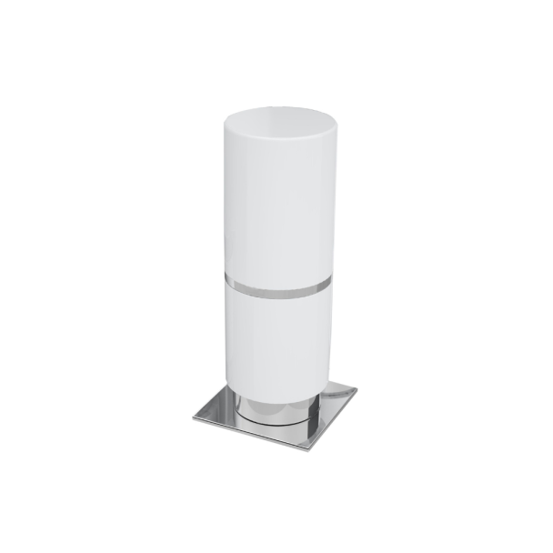 PORTA OBJETO ACRÍLICO BANCADA MISS BY ZEN CROMADO BRANCO Zen Design BA0239.203 