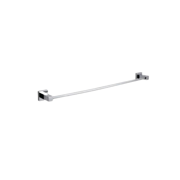 PORTA TOALHA BARRA SIMPLES SILVER LUX 60CM QUADRADO AJ DESIGN LINEARE GL-22101100-CR