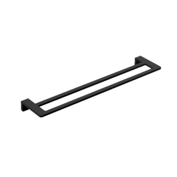 PORTA TOALHA DE BARRA DUPLO BLACK MATTE ATTUALE AJ DESIGN SLIM D0280282PA