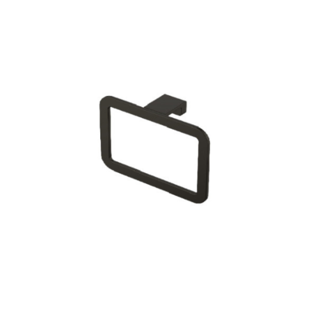 PORTA TOALHA QUADRADO BLACK MATTE ATTUALE AJ DESIGN SLIM D0480281PA