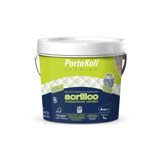REJUNTE 1KG ACRILICO BRANCO Portokoll 654755