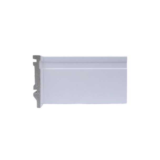 RODAPÉ 10 CM FRISADO POLIESTIRENO BRANCO 100x15x2400 AJ DESIGN D3 Distribuidora Ltda AJ100F