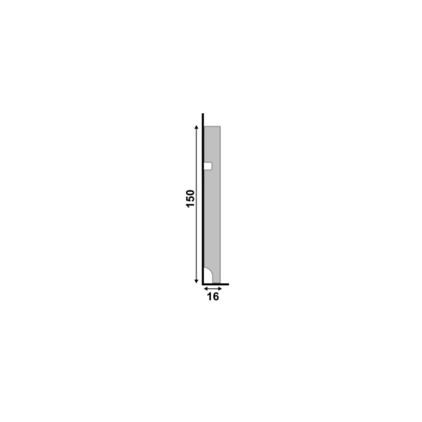 RODAPÉ 15CM 496 BRANCO MODERNA Santa Luzia 24899