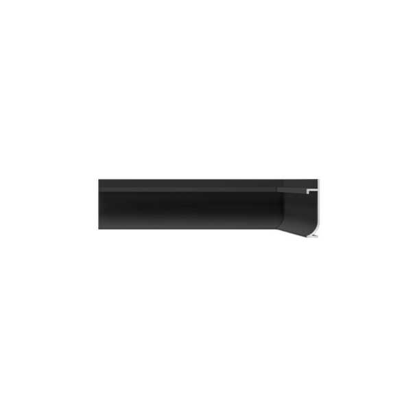RODAPÉ 3000X60X13MM ALUMINIO PRETO NEO INVERSO CURVO Santa Luzia 230073 